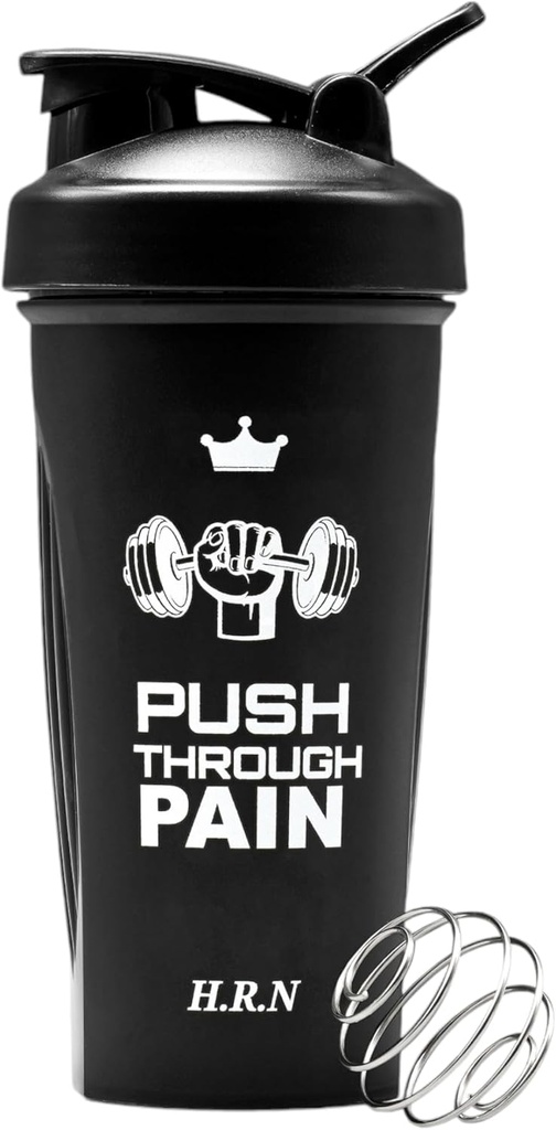 H.R.N 28 OZ Protein Shaker Bottle For Protein Mixes With Wire Whisk,Shaker Bottle for Pre & Post workout, Shaker cup For Exercise