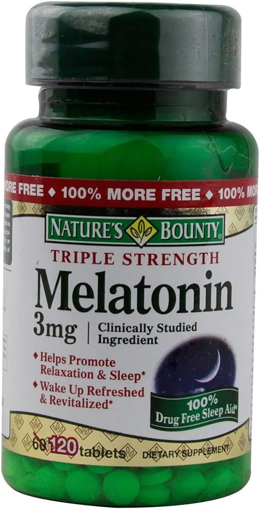 Nature's Bounty Melatonin 3 mg錠120錠(4パック)
