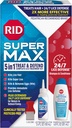 RID Super Max Lice Treatment Kit, Tötet Lice & Super Lice & Eier + 24/7 Lice Defense, Pesticide Free, 3.4 FL OZ Lösung + 6.8 FL OZ Daily Defense Shampoo & Conditioner + Nit Entfernung Comb