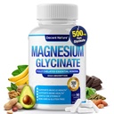 Magnesium Glycinate 500mg Magnesium Supplement - Chelated for High Absorption & Bioavailability Support Sleep, Muscle, Bones, Cramps, Recovery & Energy, Vegan Non-GMO 90 Capsules Pack of 1