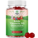 Chewable Vitamin D Gummies for Kids - Delicious Vitamin D 1000 IU Per Serving - Toddlers Immune Support Gummies - Berries Flavored Supplement for Bones Health & Muscles - Gelatin Free - 60 Count
