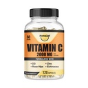 Vitamin C 2000mg per Serving with Zinc 40mg & Vitamin D3 5000 IU – Echinacea Extract & Rose Hip – 120 Vegan Capsules, 60 Day Supply, Non-GMO, No Fillers