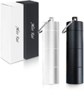 Slečna Rui Keychain Pill Holder Mini 2 balenie, 3 Kompartments Malé Pill Kontajner vodotesné Prenosné Cestovné Pill puzdro pre Purse Pocket Outdoor Camping Cycling