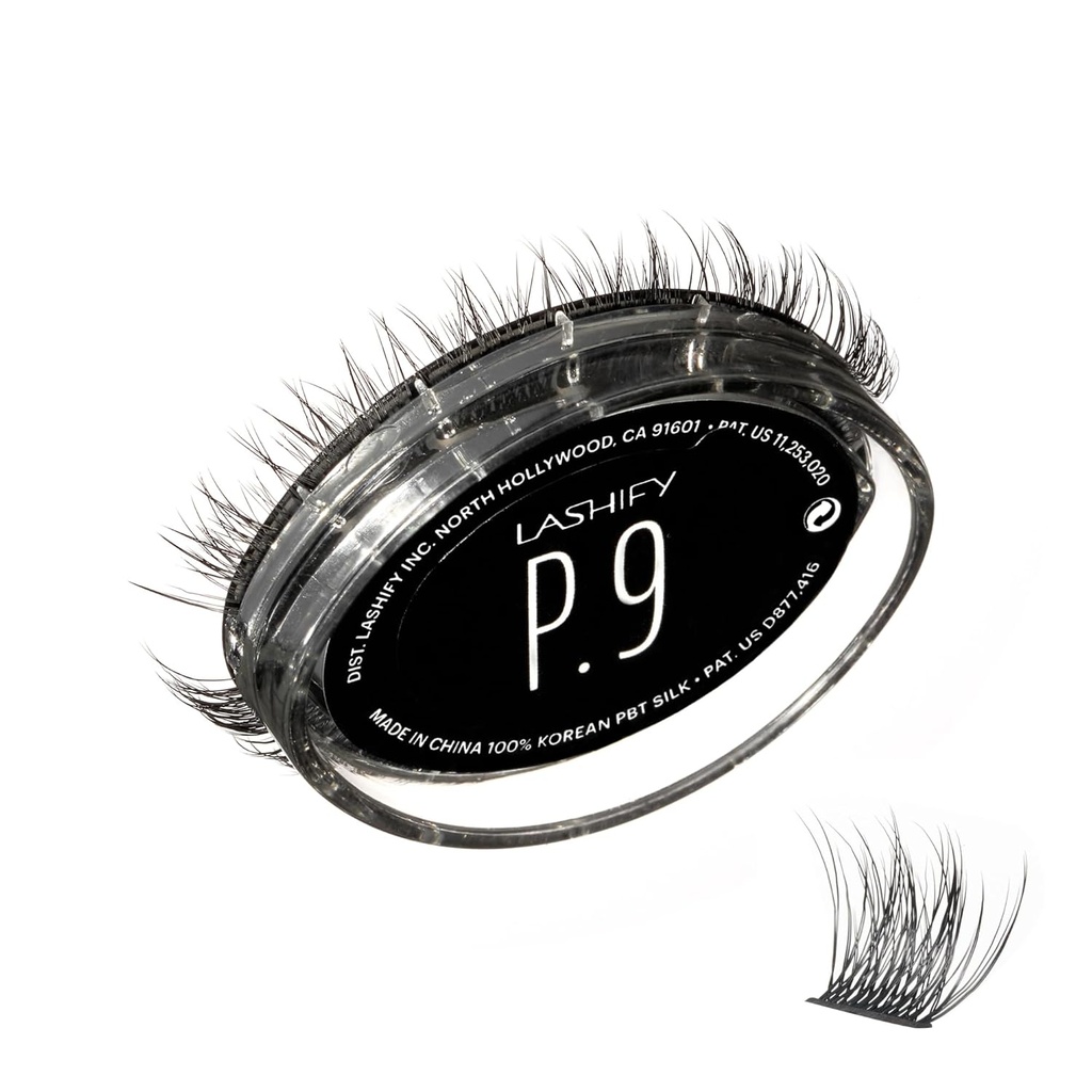Lashify Plus highy 9mm Gossamer Lashes en Negre, Easy DIY Falses Lashshis per a un aspecte Voluminous i natural