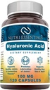 Hyaluronic Acid Dietary Supplement - 100 mg 120 Capsules (Non-GMO) - Birləşmiş Sağlamlıq üçün ən yaxşı ekspert, Skin Care & More *