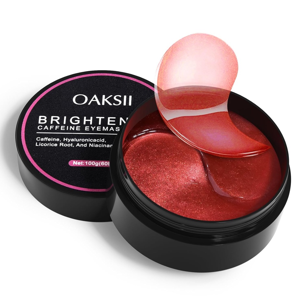 Caffeine Under Eye Masks, 60 Adet Dark Circles ve Puffiness için Göz Patchleri Parlaklaştırıyor, Dark Circles Eye Gel Pad