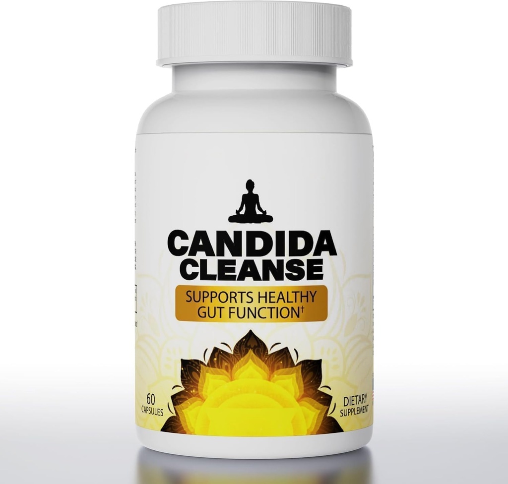 Candida Cleanse Detox voor vrouwen & mannen Geavanceerde Probiotica & Herbal Formula - 60 st Natural Gentle Gut & Digestieve Ondersteuning