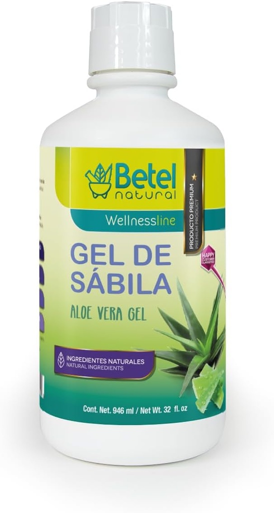 Betel Natural Gel de Sabila Aloe Vera Gel - hämmastav maotoetus - 32 Oz