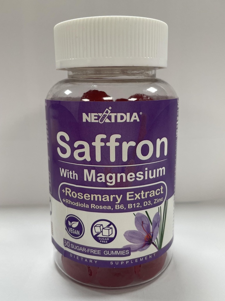 Nextdia 2 Pack Saffron Magnesium Gummies + 2 Pack Vitamin B Complex Gummies