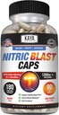 Kaya Naturals - Nitric Blast Potent All-Natural Herbal Supplement for Maximum Health Benefits | PreWorkout | Energia areagotua | Gaueko errendimendua hobetua (180 Count 1)