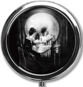 Pill 상자 케이스 Pillbox 홀더 Trinket Stash 상자 비소 빈티지 스타일 의학 비타민 알약 주최자 케이스 (Skull)