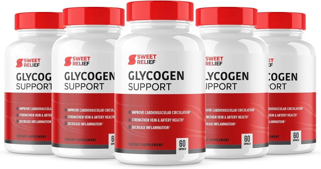Resmi... Sweet Relief Glycogen Support Blood Style Supplement Formula, SweetRelief Sağlıklı Glycogen Capsules Gelişmiş Gemi Temiz, Sweet Relief Glycogen Blood Support Yorumlar (5 Pack)