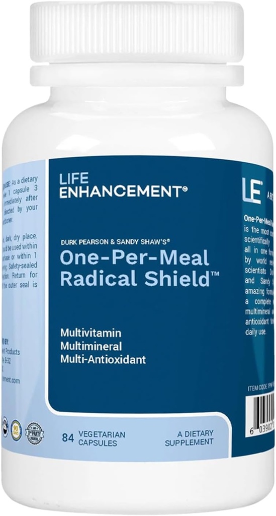 Life Enhancement One-Per-Meal Radical Shield - Multi-Antioxidant, Multivitamin und Multimineral Supplement - 84 Servierungen