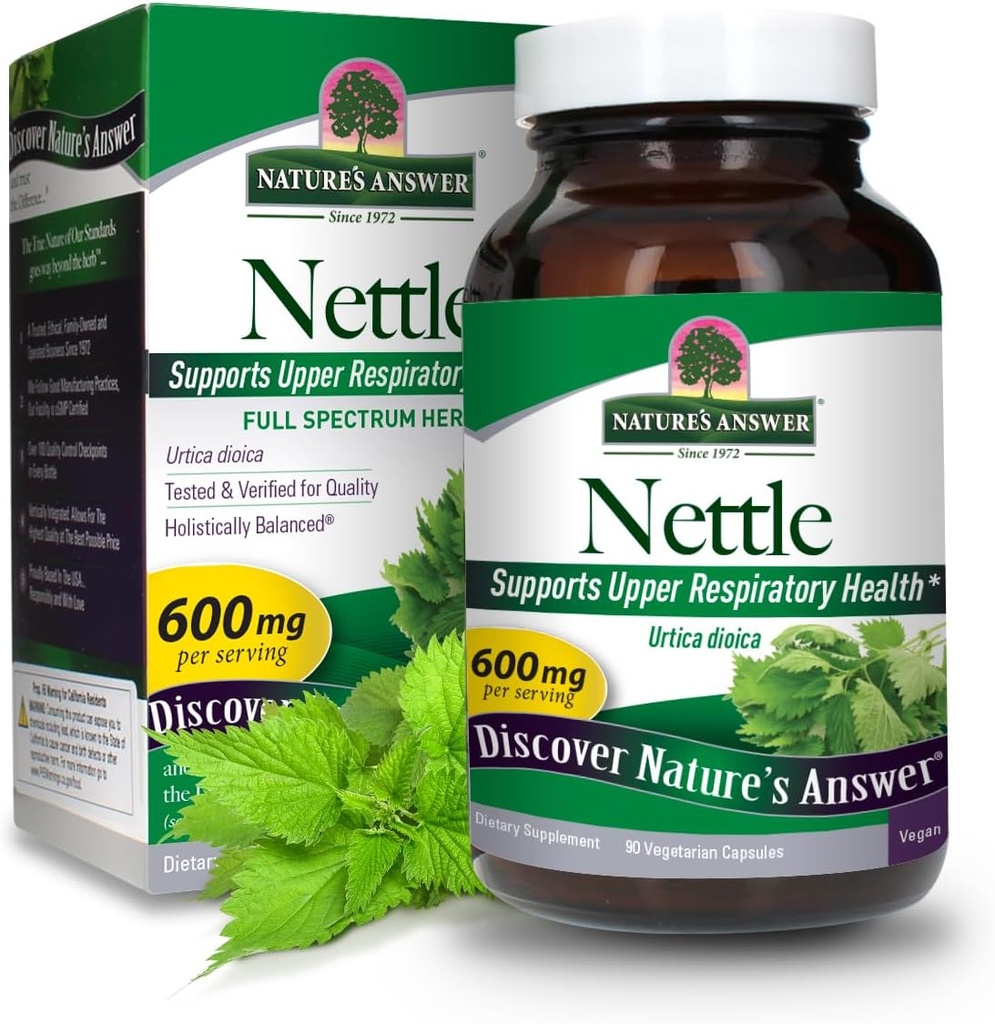 Nature's Answer Nettle Leaf Capsules végétaliennes 90 Count