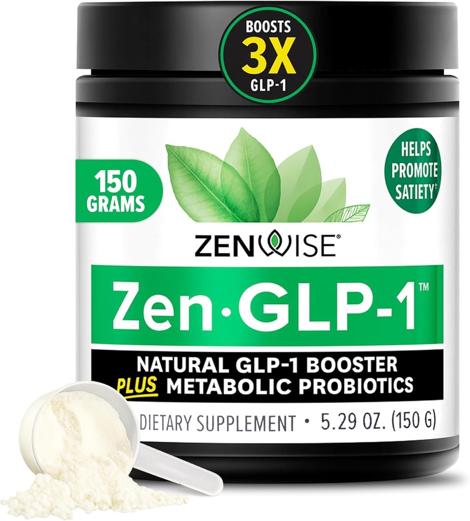 Ze Enwise Health ZenGLP-1, Natural GLP-1 cu Probiotice metabolice pentru a ajuta la controlul foamei si a racirii si suport Digestive Health - GLP-1 Suport suplimentar pentru femei si barbati - 15 zile de servire