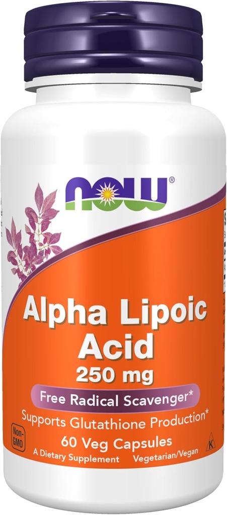 ACUM alimente Suplimente, Alpha Acid lipoic 250 mg, susține producția de glutatione*, gratuit Radical Scavenger*, 60 Veg capsule