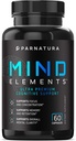 Nootropic Brain Support Supplement, Mind Elements, Boost Focus, Minne, Konsentrasjon, Klarhet med Bacopa Monnieri, Alpha GPC, DMAE, Huperzine 60 Kapsler