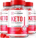 מעבדות rize (Pack של 3 Keto Chews ACV חניכיים עבור ירידה במשקל מתקדם 525 מ"ג, Premium Keto+ACV תוסף, All Natural Apple Cider Vinegar, רשמי Keto Plus ACV ביקורות (180 מסטיקים)