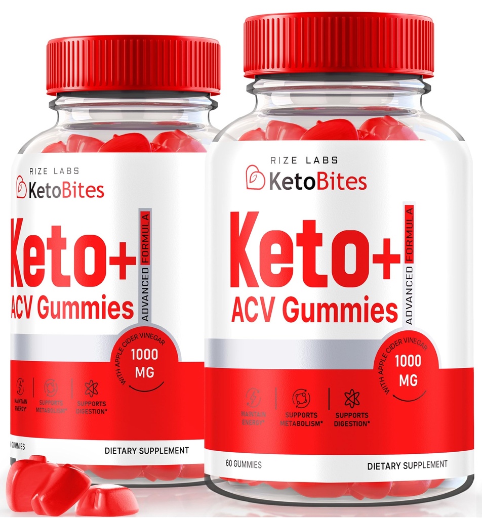 Keto Bites ACV Gummies for Advanced Weight Loss, All Natural Apple Cider Vinegar Supplement (120 Gummies)