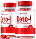 Keto Bites ACV Gummies for Advanced Weight Loss, All Natural Apple Cider Vinegar Supplement (120 Gummies)