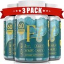 Biotin Gummies -Hair Skin and Nails Vitamins for Men " Women, Vegan Vitamin B7, Supports Hair Growth and strongerer Nails,90 Day Supply - Blueberry-3 Pack