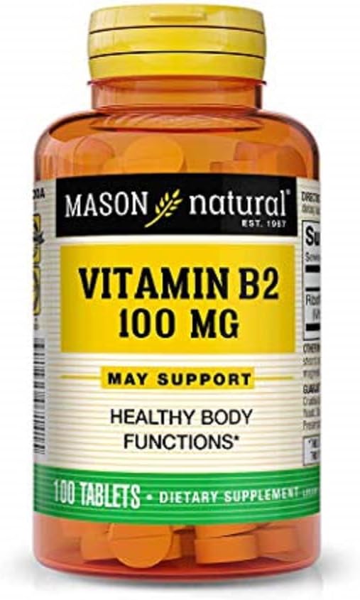 Mason 비타민 Mason 자연적인 B2 100mg 정제, 100 조사
