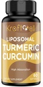 Liposomal Turmeric Curcylin Supplement 22.00 mg with Black Perper sweet 15 mg for High Absorpation and Company, 60 Softgels for Authers