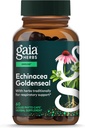 Gaia maitsetaimed Echinacea Goldenseal - immuunsuse tugisammas tervisliku hingamissüsteemi säilitamiseks - orgaanilise Echinacea ja Goldenseal Juur - 60 Vegan Vequid Phyto-Capsules (10-päevane pakkumine)