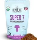 La Republica Superfood Super 7 Sieniuutejauhe, sisältää Lion's Mane, Reishi, Chaga, Cordyceps, Shiitake, Maitake, ja Turkey Tail (8 oz)