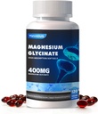Magnesio osagarria Softgels, Magnesio Glycinate Gelatin kapsula 400mg, Bioerabilgarritasun handiko Magnesium for Sleep & Calm Support, Nervous, Muscle & Bone Health