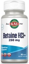 KAL Betaine HCL với Pepsin, Bản bổ sung sức khỏe bằng 250mg Betaine Hydrchloride Plus 130mg Pepsin, Gluten Free, Non-GMMO, 60-Day bảo đảm, Rapid Distinct, 100 Phục vụ, 100ct