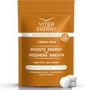 Viter Energy 40mg Caffeine Mints - Sugar Free, B Vitamins, Vegan, Boosts Fast Energized Alert Focus, Caffeinated Nootropic Supplement Pills (Chocolate Mint Flavor, 8oz, Bulk Bag)