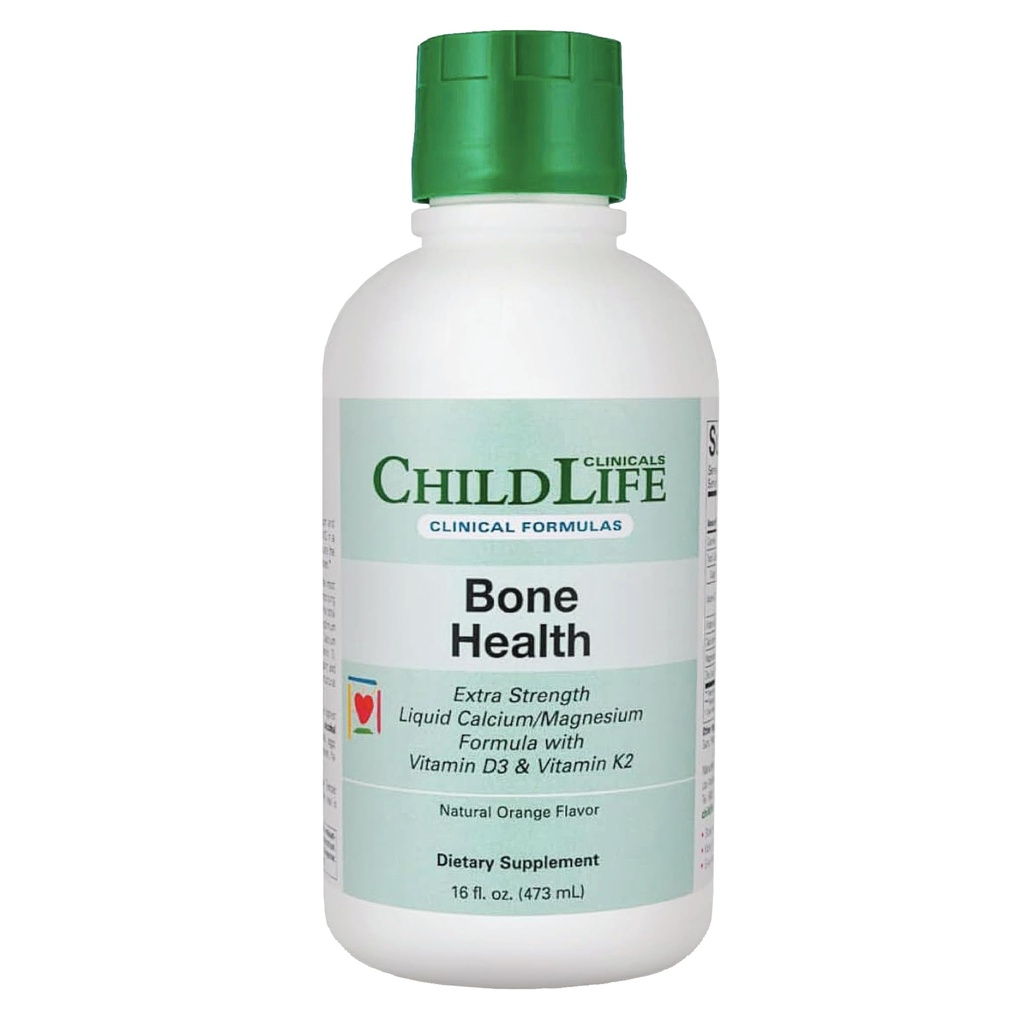 CHILDLIFE ESSENTIALS Clinicals Bone Health - Baby Liquid Calcium, Kids Calcium Liquid w/ Magnesium, Zinc, Vitamin D3, for Babies 6 Months & Up, Toddlers, Children - Orange Flavor, 16 fl oz (1 Pack)