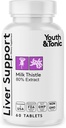 Youth i Tonic Liver Detox netse suplementari  Bernd Silymarin Milk Aquesta fórmula complexa per al cos, reparant i suport a la no-GMO Herbal Viventes 60 Caples per a dones i homes
