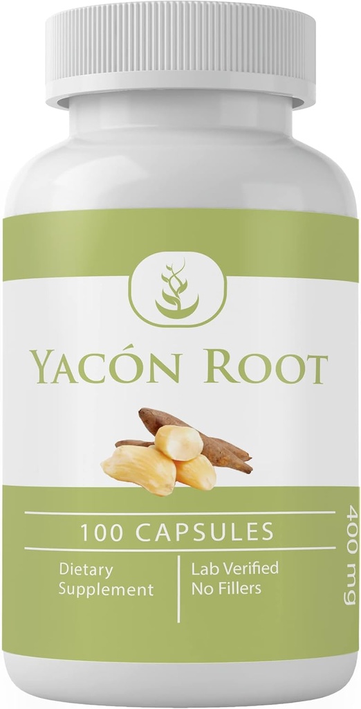 PURE Original INGREDIANTS Yacon Root, (100 kapsułki) Zawsze czysty, bez dodatków lub wypełniaczy, Laboratorium zweryfikowane