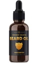 NutraChamps Beard Oil Conditioner - Unscented Virgin Argan, Joshoba, Grapse Seed Oils & More for Beard Growth - Омекотява и укрепва брадата и мустаците за мъже - Premium Signage Prime Beard Blend