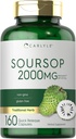 Carlyle Soursop Leaves | 2000mg | 160 Capsules | Herb tradizionale | Non OGM, Gluten Free Supplement