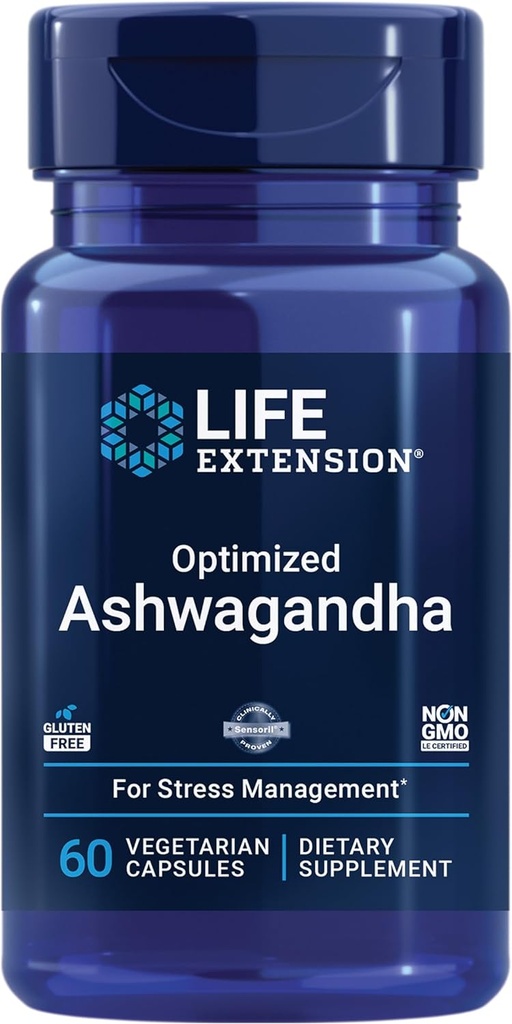 Life Extension Creatine kapsułki i zoptymalizowane Ashwagandha - 120 i 60 kapsułek