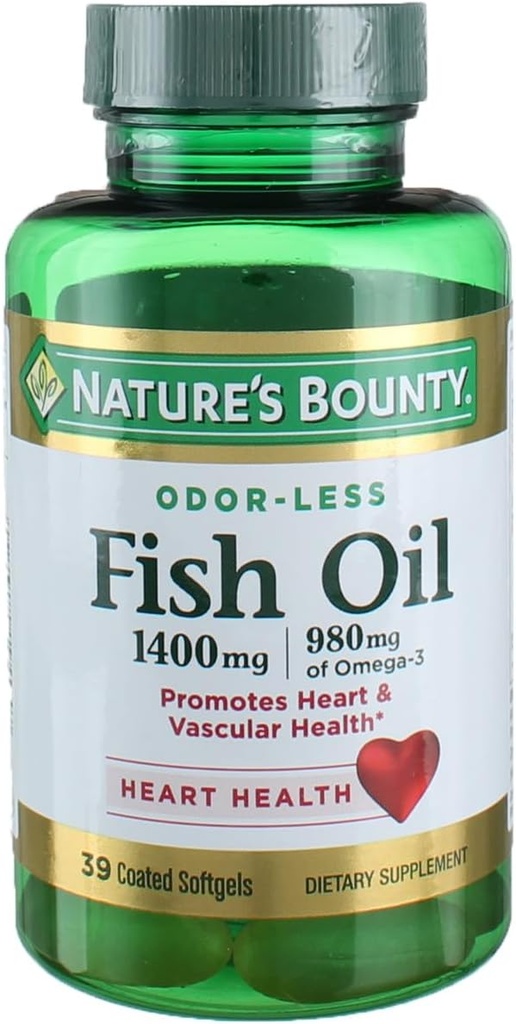 Naturens Bounty Fish Oil, 39 Count (Pack of 4)
