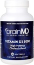 BrainMD de Dr Amin Vitamina D3 5000 - 100 Softgels - High Potence Colecalciferol - Gluten Free - 100 Servings