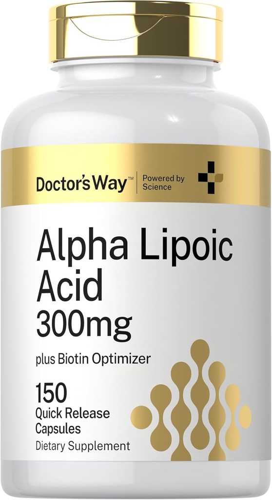 Doctor's Way Alpha Lipoïne Acid 300mg 150 Capsules met Biotin Optimizer 
