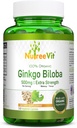 NutreeVit Ginkgo Biloba Herbal Supplement Kapsułki (240 Count)