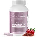 Simpleme Womens Probiotics with Prebiotics, Cranberry - Vaginal Probiotics for Women - For pH Balance, UTI, Vaginal Health, Gut Flora - Women's Probiotics Supplement Complex for Wellness - 60 Capsules