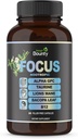 Focus 14-in-1 Nootropic Brain Supplement Lions Mane, Alpha GPC Choline, Vitamin C & B12, Taurine, Bacopa - Enerji, Bilişsel, Memory Support, 60 Filler Pulsuz Kapsüllər
