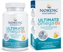 Nordic Naturals Ultimate Omega-D3, Lemon Flavor - 60 pehmeää geeliä - 1280 mg Omega-3 + 1000 IU D3-vitamiinia - EPA & DHA - edistää aivoja, sydäntä, & immuuniterveyttä - 30 tarjoilua