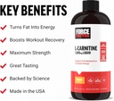 Force Factor L Carnitine Supplement, vloeibare L-Carnitine 3000 mg om te zetten vet in energie, ondersteuning spierherstel, en Boost Cellular Energy, maximale sterkte, non-GMO, oranje smaak, 16 Oz.
