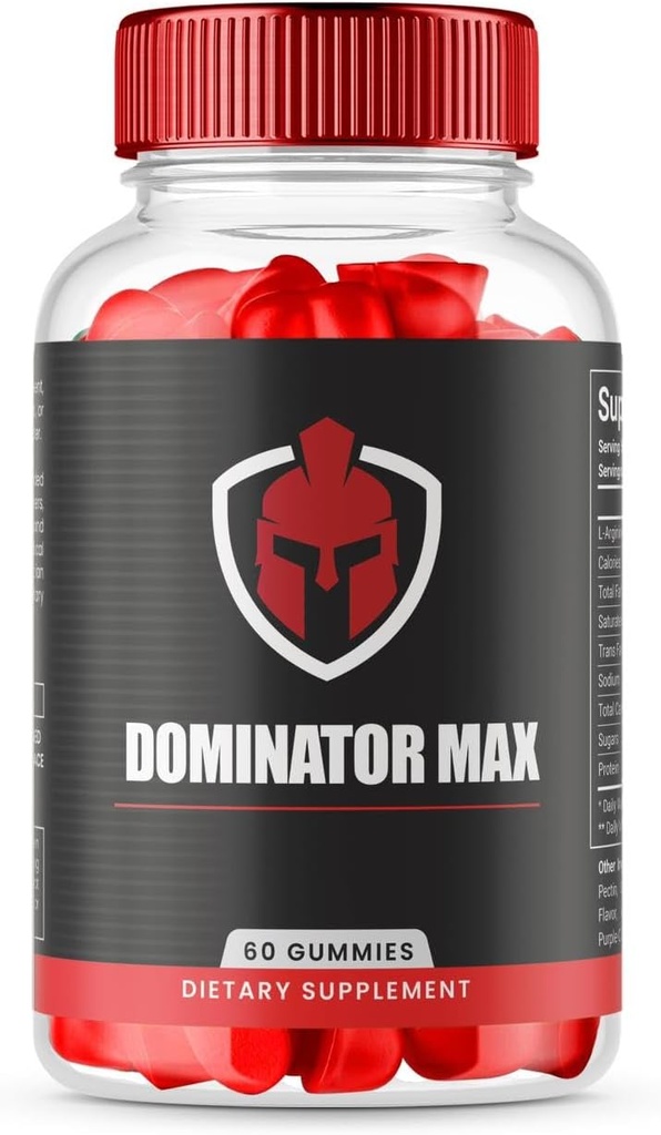 (1 Pack) Dominator Max Gummies Advanced Formula Max veiktspēju, All Natural Extra Strength Papildinājums, Dominator Max Gumies muskuļu augšanu un vispārējo veselības atbalstu (60 Gumies)