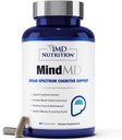 1MD 영양 MindMD - 기억과 초점에 대한 뇌 보충 - Nootropic 두뇌 지원을위한 Bacopa Monnieri - 성인을위한 두뇌 건강 보충 - 비타민 B6 및 녹차 추출물 - 60 모자