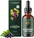 Betterbrand BetterLungs Elderberry Tincture Dietary Supplement - Bütün Daxili Sugar-Free Qış Immune Support (30 gün)