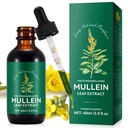 Mullein Leaf Extract Drops-Organic Liquid Mullein Extract Supplement for Lungs Health - Vegan, No AdditivesBronchial Cleanse for Health Support